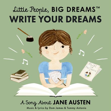 Single cover: Write Your Dreams, a song about Jane Austen